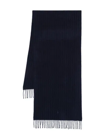 Polo Ralph Lauren Pinstripe Scarf In Blue