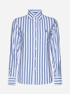 Polo Ralph Lauren Polo Pony-embroidered Knitted Shirt In White,maidstone Blue