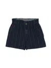 Polo Ralph Lauren Pinstriped Denim Shorts In Blue