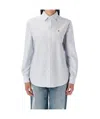 Polo Ralph Lauren Striped Oxford Shirt In Blue