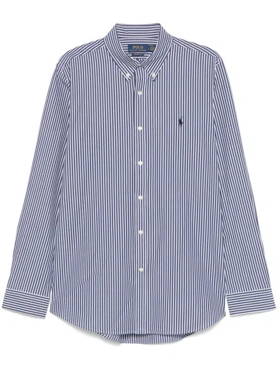 Polo Ralph Lauren Pinstriped Shirt In Blue