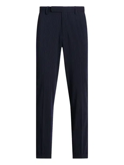 Polo Ralph Lauren Pinstriped Trousers In Blue