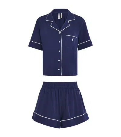 Polo Ralph Lauren Piping Pyjama Set In Blue
