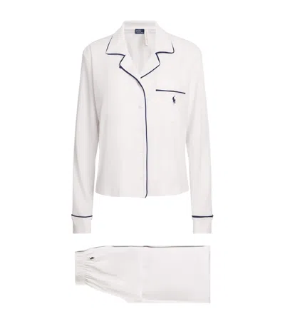 Polo Ralph Lauren Piping Pyjama Set In White