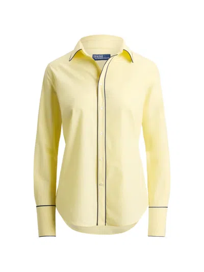 Polo Ralph Lauren Piping-detail Shirt In Yellow