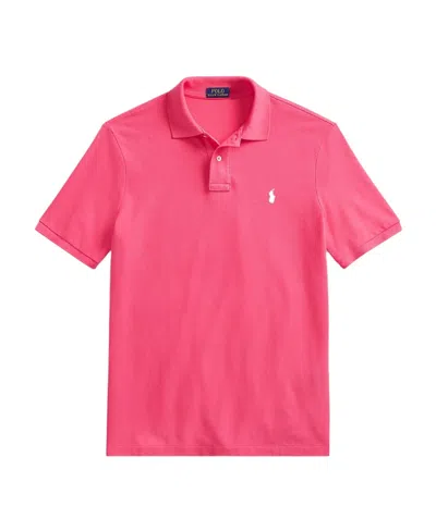 Polo Ralph Lauren Piqué Embroidered Polo Shirt In Pink