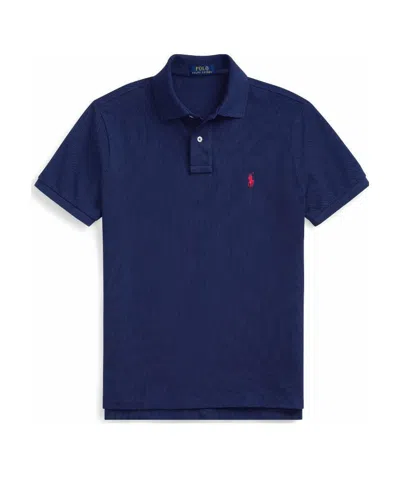 Polo Ralph Lauren Custom Slim Fit Polo Shirt In Blue