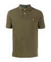 Polo Ralph Lauren Green Slim Cotton Logo Embroidery Polo Shirt In Green