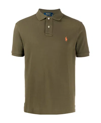 Polo Ralph Lauren Green Polo Shirt With Pony Embroidery On The Front