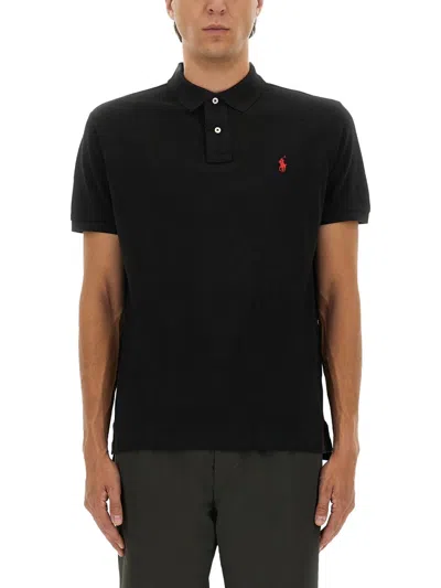 Polo Ralph Lauren Pique Polo. In Black
