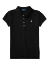 Polo Ralph Lauren Navy Cotton Polo Shirt With Logo In Black