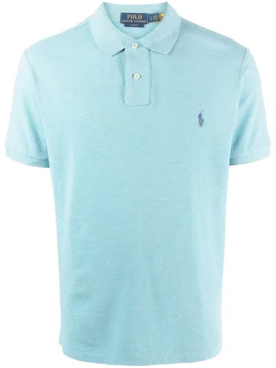Polo Ralph Lauren Piqué Polo Shirt In Blu