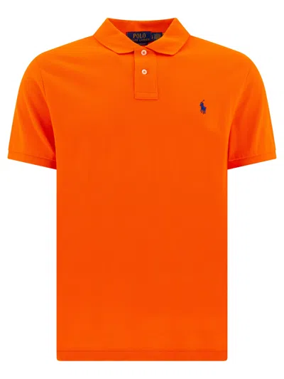Polo Ralph Lauren Slim Fit Polo Shirt Classique In Orange