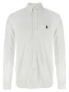 Polo Ralph Lauren Embroidered-logo Cotton Shirt In White