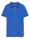 Polo Ralph Lauren Piqué-weave Polo Shirt In Blue