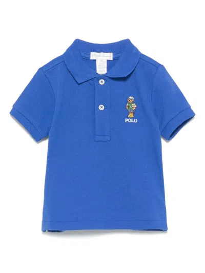 Polo Ralph Lauren Babies' Piqué-weave Polo Shirt In Blue