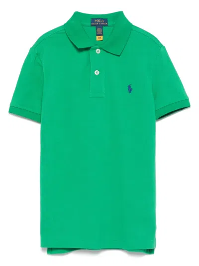 Polo Ralph Lauren Kids' Piqué-weave Polo Shirt In Green