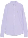 Polo Ralph Lauren Polo Pony-embroidered Cotton Shirt In 紫色