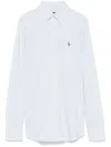Polo Ralph Lauren Piqué-weave Shirt In Blue