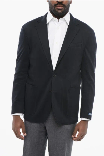 Polo Ralph Lauren Piquet Cotton Blend Blazer With Patch Pockets