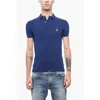 Polo Ralph Lauren Logo Embroidered Short-sleeved Polo Shirt In Blue