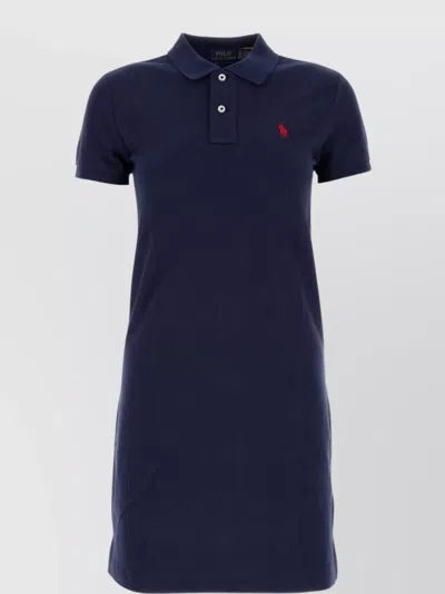 Polo Ralph Lauren Piquet Dress Short Sleeves In Multi