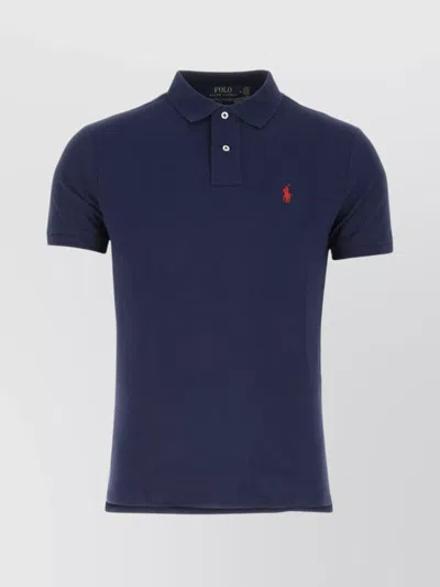 Polo Ralph Lauren Piquet Polo With Short Sleeves In Blue