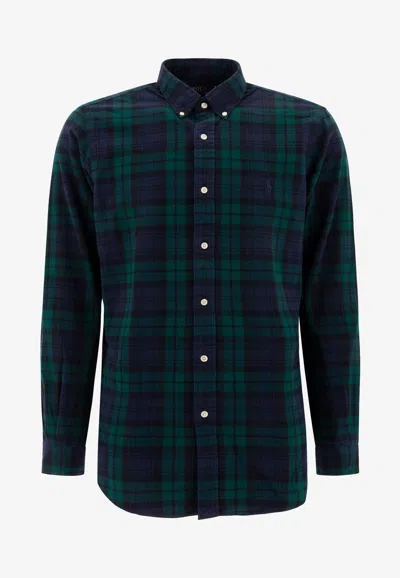 POLO RALPH LAUREN PLAID CHECK LONG-SLEEVED SHIRT