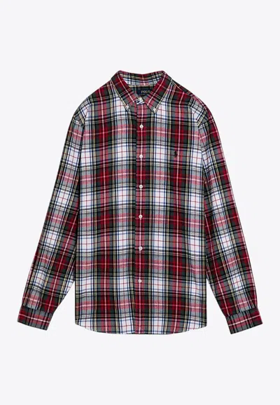 POLO RALPH LAUREN PLAID CHECK LONG-SLEEVED SHIRT