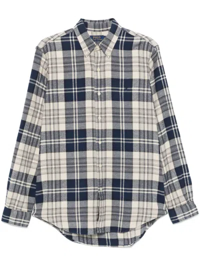 Polo Ralph Lauren Plaid-check Shirt In Blue