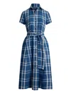 Polo Ralph Lauren Plaid Linen Shirtdress