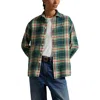 Polo Ralph Lauren Plaid Cotton Flannel Button-up Shirt In Green