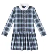Polo Ralph Lauren Plaid Cotton Poplin Dress In Blau