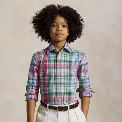 POLO RALPH LAUREN PLAID COTTON POPLIN SHIRT