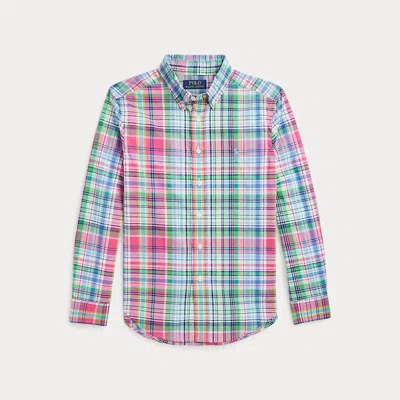 POLO RALPH LAUREN PLAID COTTON POPLIN SHIRT