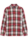 Polo Ralph Lauren Plaid Long-sleeved Shirt In Red