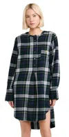 POLO RALPH LAUREN PLAID COTTON SLEEP SHIRT EVERGREEN PLAID