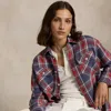 Polo Ralph Lauren Plaid Cotton Twill Workshirt In Blue/red Multi