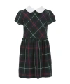 Polo Ralph Lauren Plaid Ponte Dress In Black