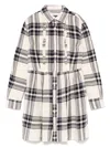 Polo Ralph Lauren Big Girls Plaid Cotton Twill Shirtdress In Neutrals