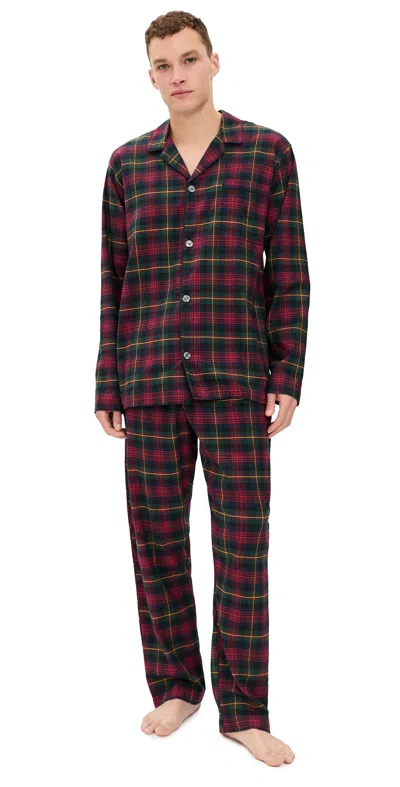 Polo Ralph Lauren Plaid Flannel Pajama Set Lockwood Plaid/polo Black
