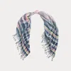 Polo Ralph Lauren Plaid Fringe-trim Silk Scarf In Multi Plaid