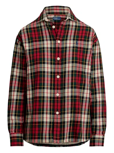Polo Ralph Lauren Plaid Long-sleeve Shirt In Multi