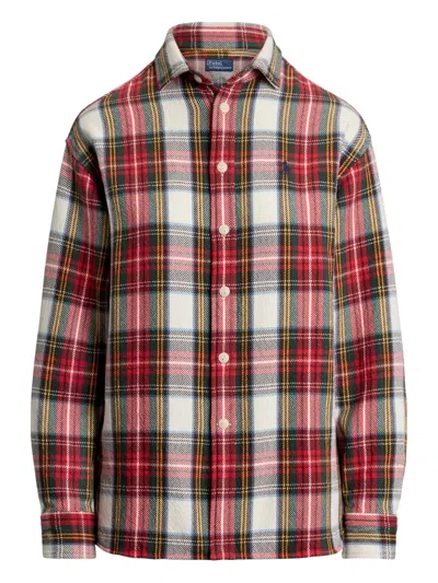 Polo Ralph Lauren Plaid Long-sleeve Shirt In Red