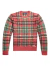 Polo Ralph Lauren Plaid Long-sleeve Sweater In Red