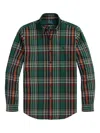 Polo Ralph Lauren Button-down Collar Checked Cotton Oxford Shirt In Green