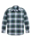 Polo Ralph Lauren Mens White/gree Checked Logo-embroidered Cotton Shirt In Green