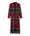 Polo Ralph Lauren Belted Plaid Cotton-blend Dress In Black
