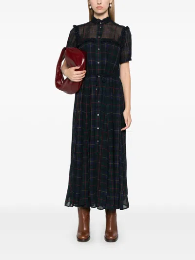 Polo Ralph Lauren Plaid Maxi Dress In Green