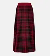 Polo Ralph Lauren Plaid Midi Skirt In Animal Print